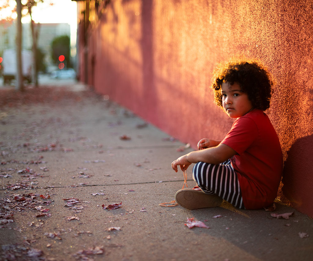 Portrait of a boy sitting