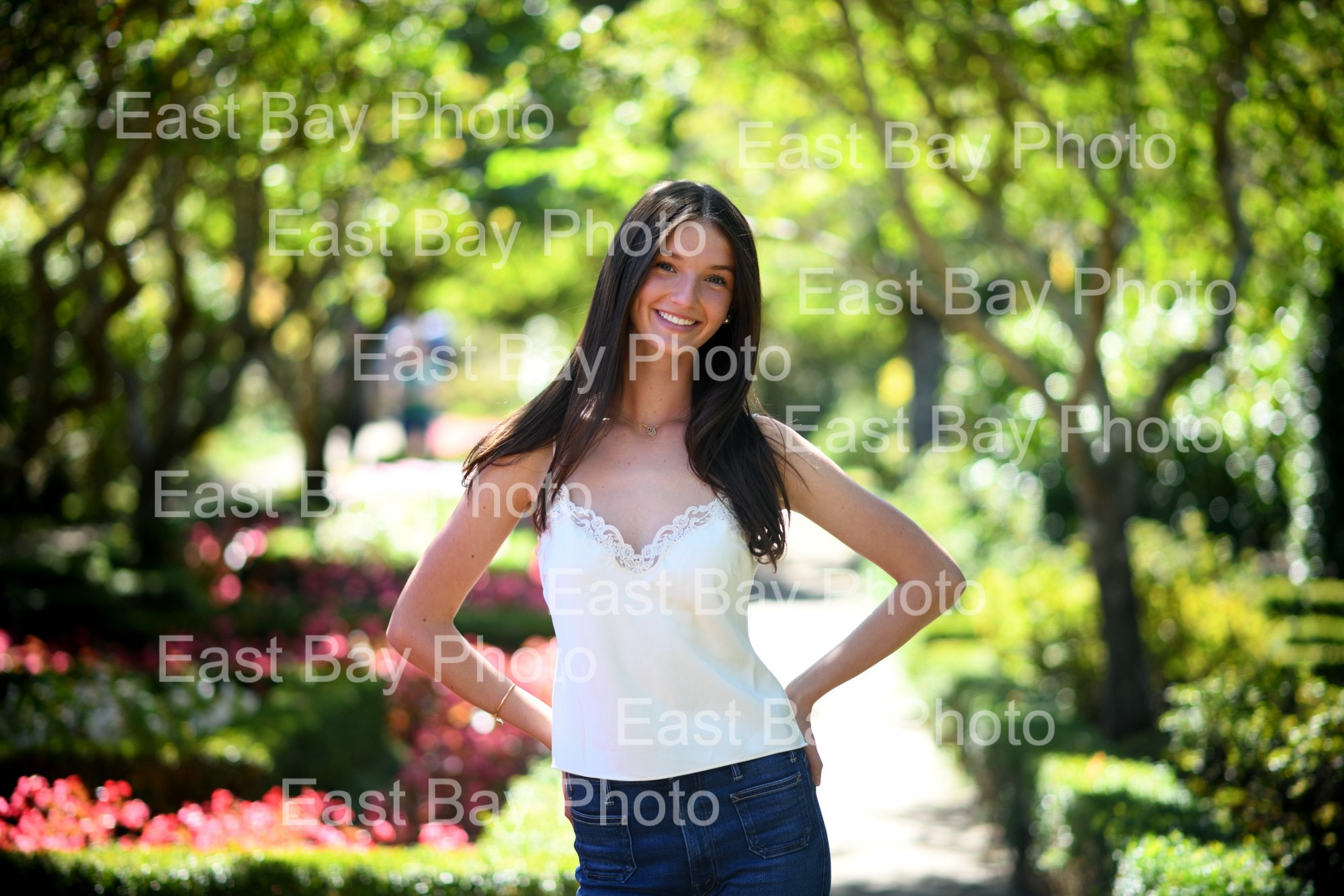 Wonderful High School Portrait on a Sunny Afternoon at Filoli House in Woodside, California.